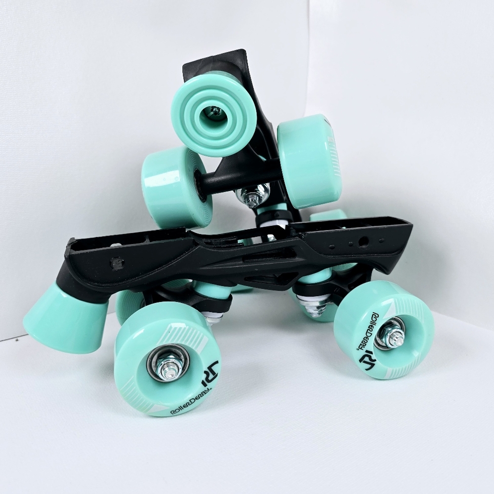 Roller Derby Quad Roller Skates Replacement Truck Plate Wheels ONLY - Blue - NEW